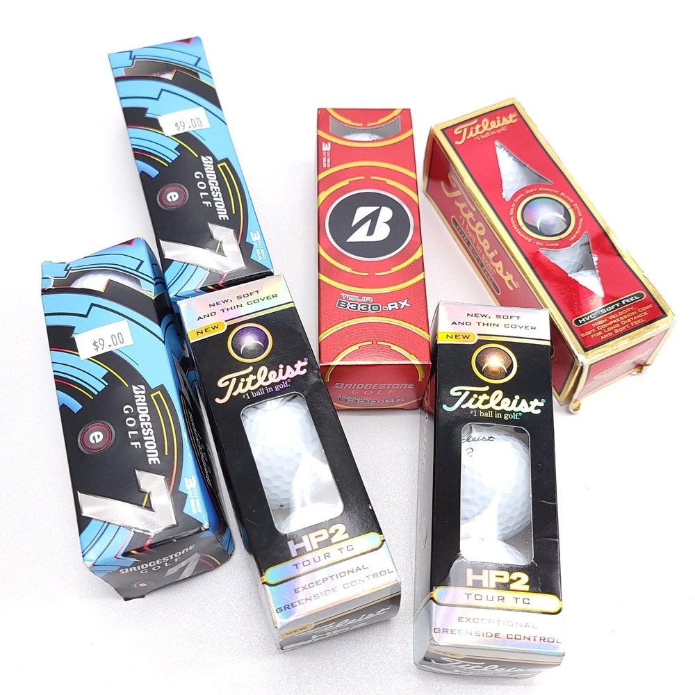 Lot of Golf Balls Titleist Bridgestone 6 packs of 3-Ball Sleeves‎ B330 HP2 New
